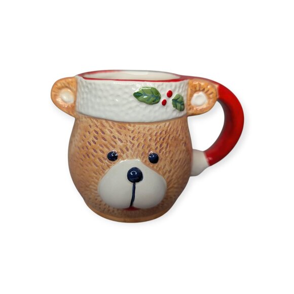 Vintage 1989 Mount Clemens Pottery Ceramic Christmas Teddy Bear Mug NIB - Picture 4 of 13